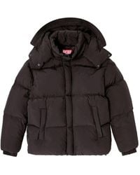 DIESEL - W-Rolfys Donsjack Met Logopatch - Lyst