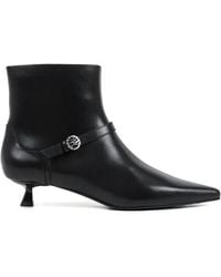KARL LAGERFELD - 40Mm Pasha Leather Ankle Boots - Lyst