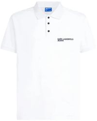 KARL LAGERFELD - Logo Polo Shirt - Lyst