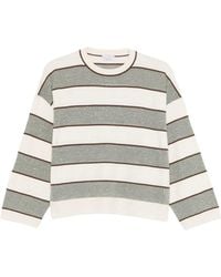 Brunello Cucinelli - Striped Knitwear - Lyst