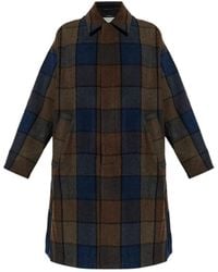 Song For The Mute - Check Wool Coat - Lyst