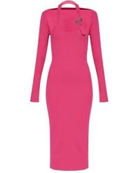 Versace Jeans Couture - Ribbed Bodycon Dress - Lyst