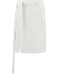 Ferragamo - Gonna Midi A Portafoglio - Lyst