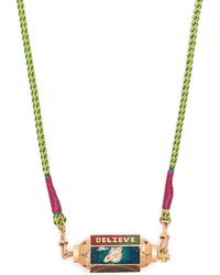 Marie Lichtenberg - 18kt Rose Gold Believe Sapphire And Diamond Locket Necklace - Lyst