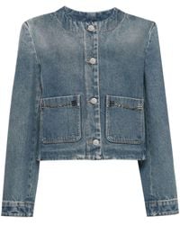 Givenchy - Jeansjacke mit Kettendetail - Lyst