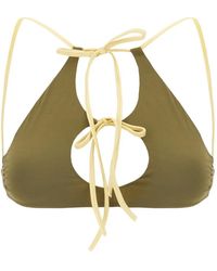 MAISON ANANA - Reversible Cut-Out Bikini Top - Lyst