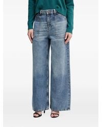 Sisley - Patch-Pocket Wide-Leg Jeans - Lyst