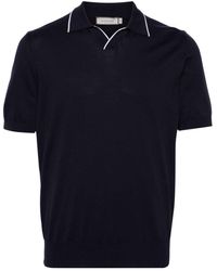 Canali - Split-neck Cotton Polo Shirt - Lyst