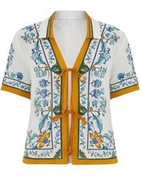 FARM Rio - Blouse Flora À Carreaux - Lyst
