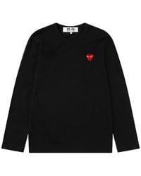 COMME DES GARÇONS PLAY - Logo-Patch Long-Sleeve T-Shirt - Lyst