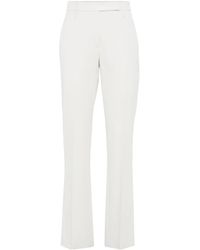Brunello Cucinelli - Pantaloni Affusolati Con Decorazione Monili - Lyst