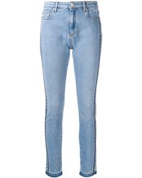 MSGM - Jeans skinny con banda laterale - Lyst