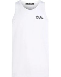 KARL LAGERFELD - Karl-Print Beach Tank Top - Lyst