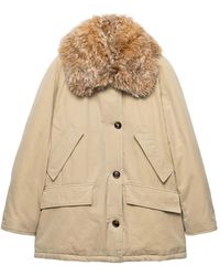 Prada - Veste À Col En Peau Lainée - Lyst