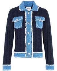Barrie - Ribbed-Knit Frayed-Edge Jacket - Lyst