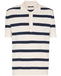 Balmain - Cotton Marinière Polo - Lyst
