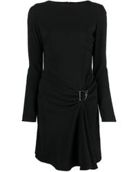 DSquared² - Vestido drapeado con placa del logo - Lyst