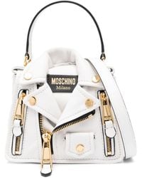 Moschino - Logo-patch Leather Tote Bag - Lyst