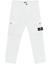 Stone Island - Logo-Patch Cargo Pants - Lyst