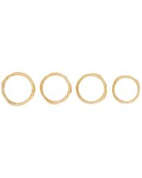 Jil Sander - Engraved Logo Irregular-Surface Rings (Set Of Four) - Lyst