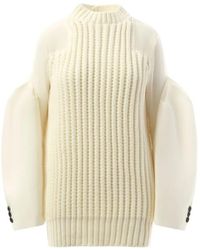 Sacai - Layered Ribbed-Knit Dress - Lyst