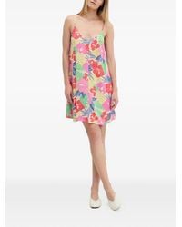 Rip Curl - Party Pack Floral-Print Button-Front Mini Dress - Lyst
