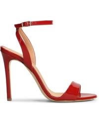 The Seller - Patent-Finish Ankle-Strap Sandals - Lyst