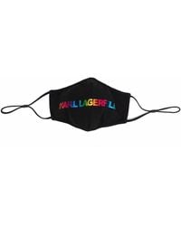 Karl Lagerfeld Mundschutz mit Pride-Logo - Schwarz