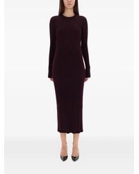 Helmut Lang - Ribbed Midi Dress - Lyst