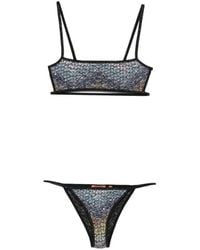 Missoni - Sequin-Embellished Zigzag-Knit Bikini - Lyst