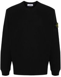 Stone Island - Geripptes Sweatshirt mit Kompass-Patch - Lyst