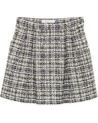Alessandra Rich - Checked Lurex Tweed Skirt - Lyst