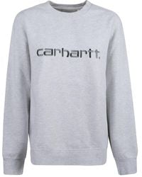 Carhartt - Printed-Logo Crewneck Sweater - Lyst