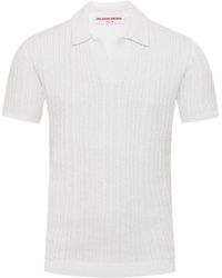 Orlebar Brown - Horton Texture-Stripe Polo Shirt - Lyst
