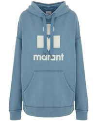 Isabel Marant - Logo-Print Drawstring Hoodie - Lyst