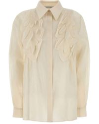 Alberta Ferretti - Tailored Shirt With Structured Collar - Lyst