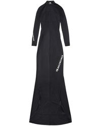 Balenciaga - Maxi-jurk Met Lange Mouwen - Lyst
