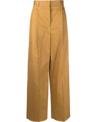 Ferragamo - High-Waist-Hose Mit Weitem Bein - Lyst