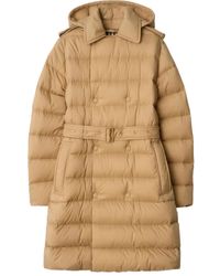 Burberry - Donsjas Met Dubbele Rij Knopen En Ceintuur - Lyst