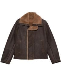 Arma - Shearling-collared Leather Coat - Lyst