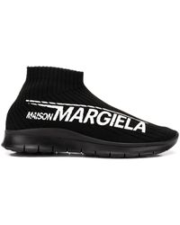 Maison Margiela Sok Sneakers Met Logo - Zwart