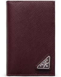 Prada - Porte-Cartes À Plaque Logo - Lyst