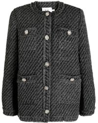 B+ AB - Tweed-Jacke mit geprägten Knöpfen - Lyst