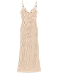 Elie Saab - Floral-Appliqué Mesh Dress - Lyst