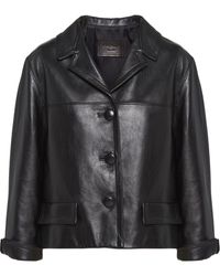 prada leather jacket womens