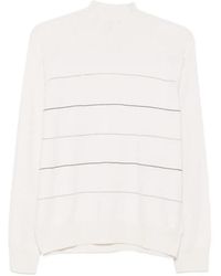Peserico - Beaded-Stripe Sweater - Lyst