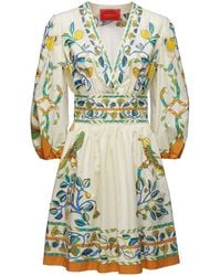 La DoubleJ - Floral-print Short Dress - Lyst