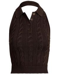Ralph Lauren - Cable-Knit Halter Sweater - Lyst