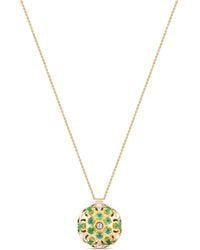 Officina Bernardi - 18Kt Small Damasco Emerald Necklace - Lyst