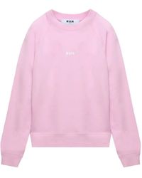MSGM - Sudadera Con Logo Estampado - Lyst